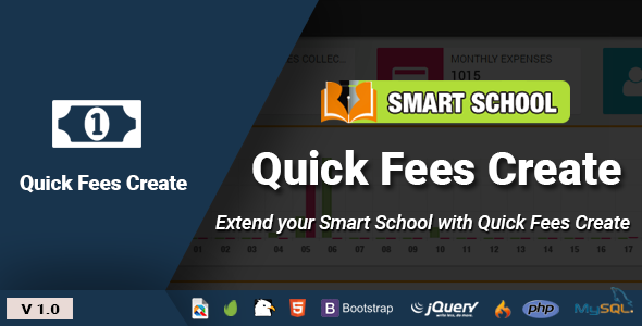 Smart School Quick Fees Create - CodeCanyon Item for Sale