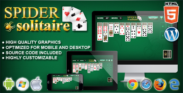 Spider Solitaire - HTML5 Solitaire Game - CodeCanyon Item for Sale