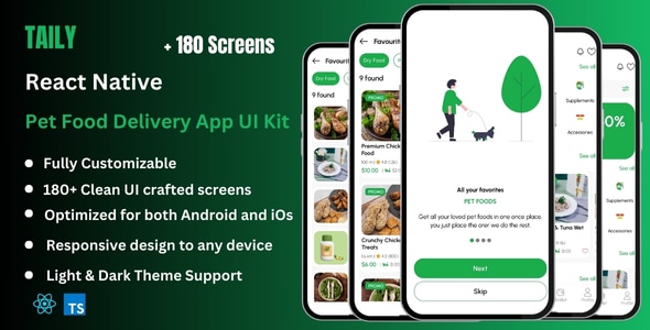 Taily - Pet Food Delivery React Native CLI App Ui Kit - CodeCanyon Item for Sale