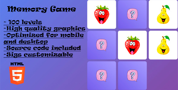 Memory Game Classic - CodeCanyon Item for Sale