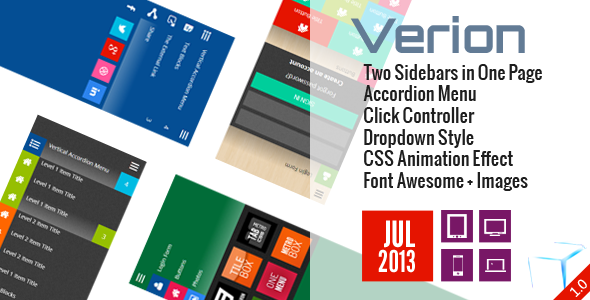 Verion - Widget Accordion Sidebar CSS - CodeCanyon Item for Sale