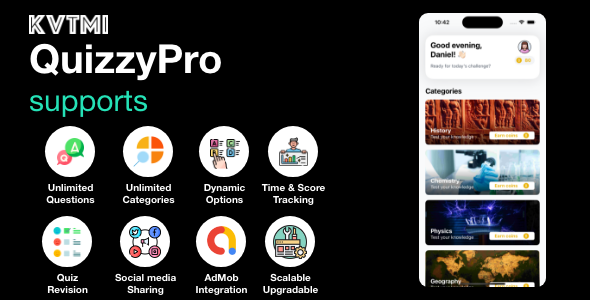 QuizzyPro – SwiftUI + AdMob + Gamification - CodeCanyon Item for Sale