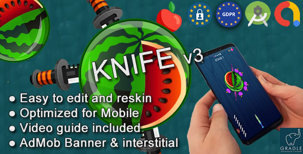 Knife (Admob + GDPR + Android Studio) - CodeCanyon Item for Sale