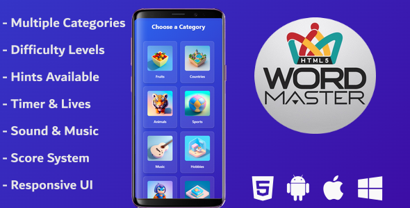 Word Master - HTML5 Game - CodeCanyon Item for Sale