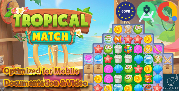 Tropical MATCH (Admob + GDPR + Android Studio) - CodeCanyon Item for Sale