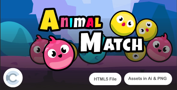 Animal Match | Endless | Construct3 - CodeCanyon Item for Sale