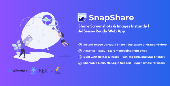 SnapShare - Share Screenshots and Images Instantly | Adsense Ready WebApp - CodeCanyon Item for Sale