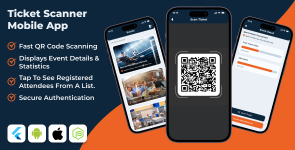 Scan E-Event - Event Ticket Scanner Mobile Application | Flutter(Android/iOS) - CodeCanyon Item for Sale