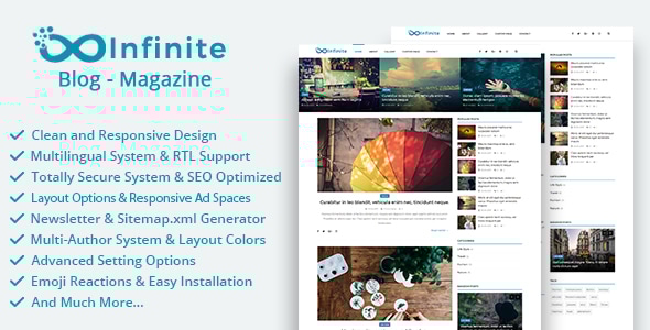 Infinite - Blog & Magazine Script - CodeCanyon Item for Sale