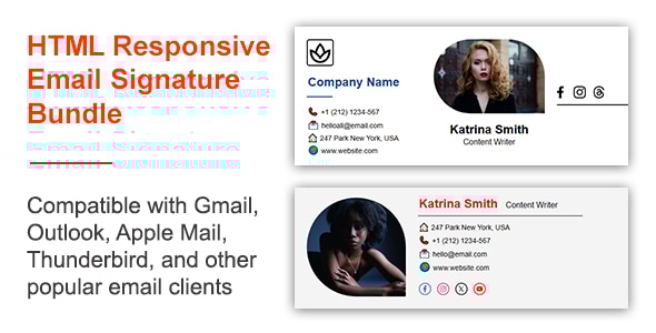 HTML Responsive Email Signature Bundle - CodeCanyon Item for Sale