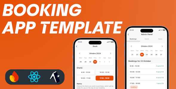 CHEAP Booking Full App Template - React Native Expo Firebase Integration - CodeCanyon Item for Sale