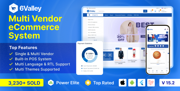 6Valley Multi-Vendor eCommerce CMS - Complete eCommerce Mobile App, Website, Seller and Admin Panel - CodeCanyon Item for Sale