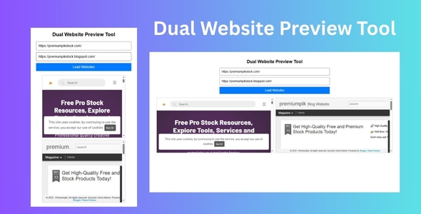 Dual Website Preview Tool - CodeCanyon Item for Sale