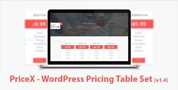 PriceX | Material Design WordPress Pricing Table Set Plugin - CodeCanyon Item for Sale