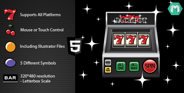 HTML5 Slot Machine: Jackpot 777 - HTML5 Game (Construct 2 & Construct 3) - CodeCanyon Item for Sale