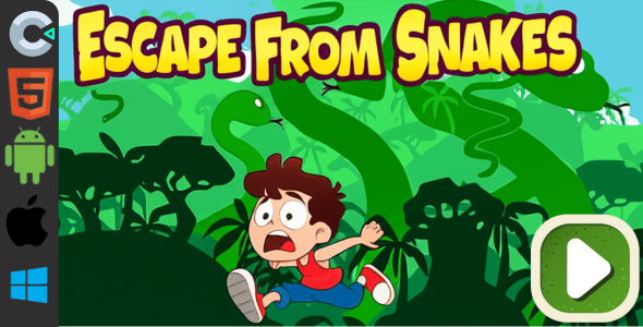Escape From Snakes - HTML5 Construct 3 - CodeCanyon Item for Sale