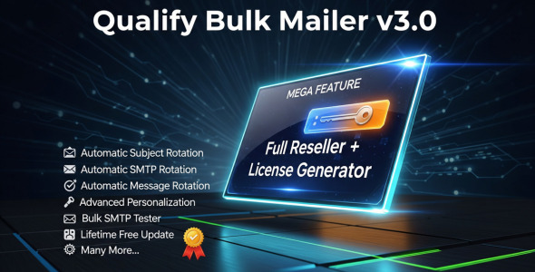 Qualify Bulk Mailer - Bulk Email Sender Software + Full Reseller + (License Generator) - CodeCanyon Item for Sale