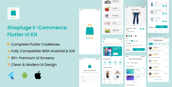 Shopfuge Ecommerce Flutter App UI Kit - CodeCanyon Item for Sale