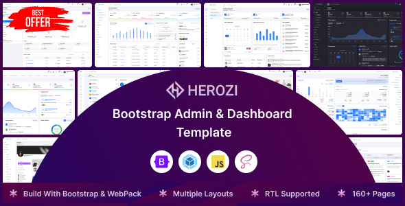 Herozi - Bootstrap Admin & Dashboard Template - CodeCanyon Item for Sale