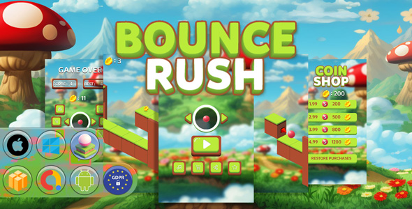 Bounce Rush Game Template - CodeCanyon Item for Sale