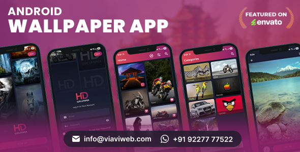Android Wallpapers App (HD, Full HD, 4K, Ultra HD Wallpapers) - CodeCanyon Item for Sale