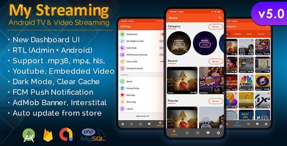 My Streaming Android App with Admin Panel (Android 15 Support) - CodeCanyon Item for Sale