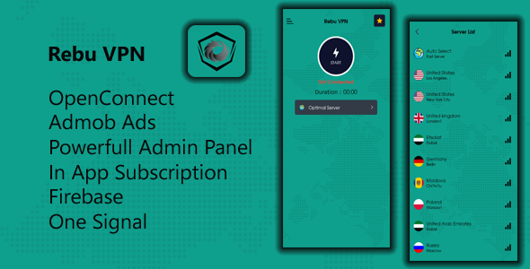 Rebu VPN - Super Fast, OpenConnect, Secure and Stable VPN - CodeCanyon Item for Sale