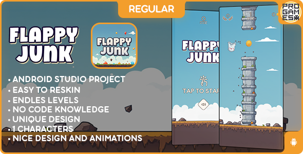 Flappy Junk (REGULAR) - ANDROID - BUILDBOX CLASSIC game - CodeCanyon Item for Sale