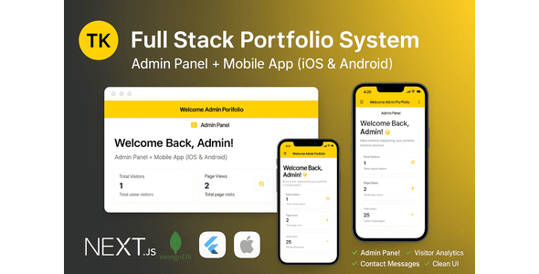 Portfolio Professional Full stack in NEXTJS15 and Flutter - CodeCanyon Item for Sale