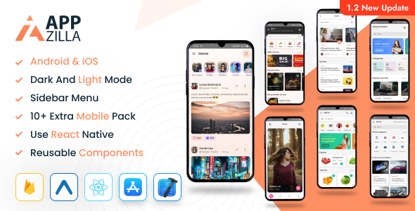 AppZilla - Mobile React Native Expo UI KIT Elements Android + iOS - CodeCanyon Item for Sale