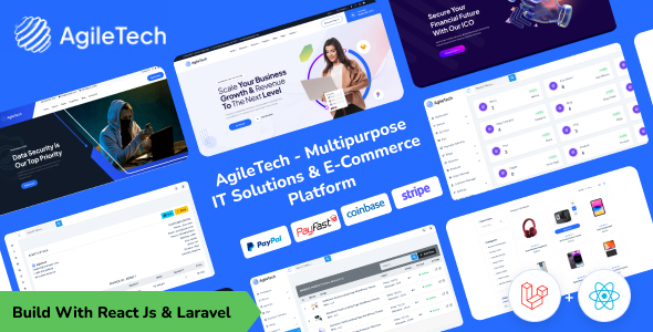 Agiletech - Multipurpose IT Solution & E-Commerce Platform React JS & Laravel REST API - CodeCanyon Item for Sale