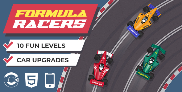 Formula Racers – HTML5 Racing Game | Construct 3 | Mobile Ready | Easy ...