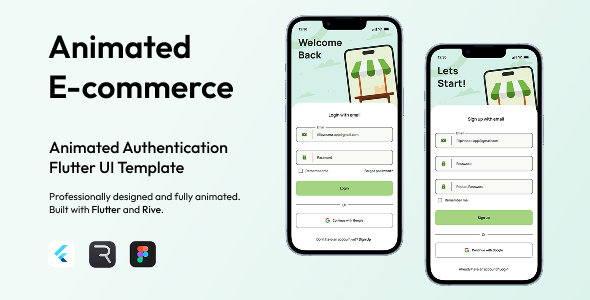 Animated E-Commerce Authentication UI Kit - Flutter - CodeCanyon Item for Sale