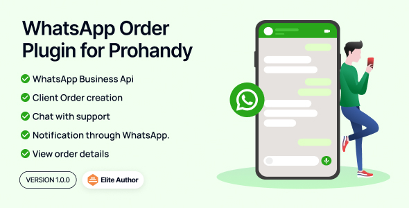 WhatsApp Order Plugin for Prohandy - On-Demand Handyman & Home Service Provider Marketplace - CodeCanyon Item for Sale