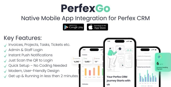 PerfexGO - Native Mobile App Integration for Perfex CRM - CodeCanyon Item for Sale