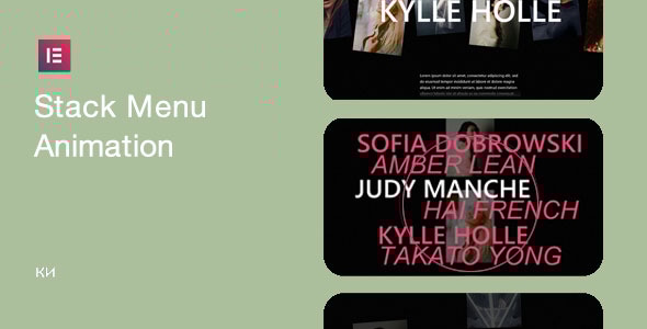 Stack Menu Animation for Elementor - CodeCanyon Item for Sale