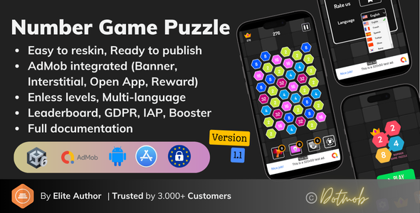 Number Game Puzzle - Unity Complete Game - CodeCanyon Item for Sale