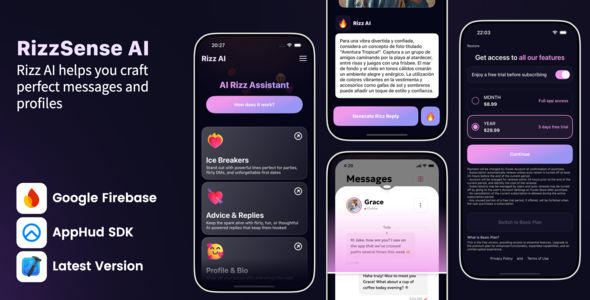 AI Rizz Assistant - iOS App Source Code - CodeCanyon Item for Sale