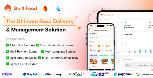 Go4Food | UberEats Clone | Food Delivery App | Multi-Restaurant Food Delivery App with Admin Panel - CodeCanyon Item for Sale