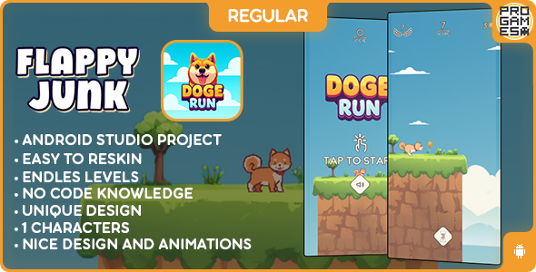 Doge Run (REGULAR) - ANDROID - BUILDBOX CLASSIC game - CodeCanyon Item for Sale