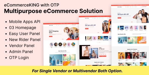 eCommerceKING - Multipurpose Online eCommerce Store Script with OTP Addon - CodeCanyon Item for Sale