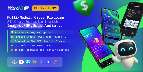 MixxAI – AI Chatbot App with Multiple LLMs (ChatGPT, Gemini…) | Flutter + CMS Source Code - CodeCanyon Item for Sale