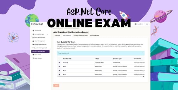 Online Examination System Project in ASP.NET CORE - CodeCanyon Item for Sale