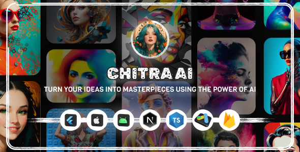 Chitra AI Image Generator + Full Flutter Android & iOS Application + Next.js + TypeScript + Firebase - CodeCanyon Item for Sale