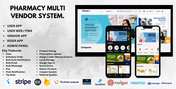 Olivette - Multi Vendor Pharmacy System - CodeCanyon Item for Sale