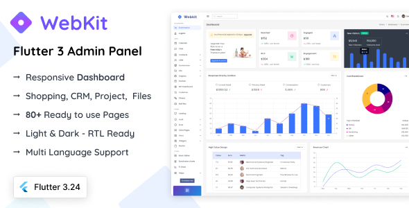 WebKit - Flutter Admin Panel - CodeCanyon Item for Sale