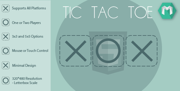 HTML5 Tic Tac Toe - HTML5 Game (Construct 2 & Construct 3) - CodeCanyon Item for Sale