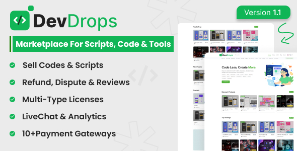 DevDrops – Marketplace for Scripts, Code & Tools - CodeCanyon Item for Sale