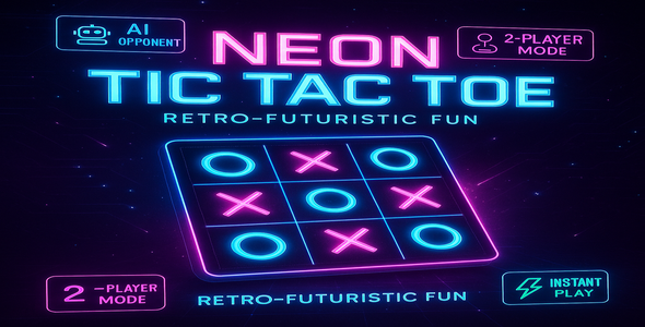 Neon Tic Tac Toe - CodeCanyon Item for Sale