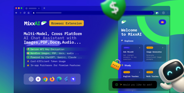 MixxAI – AI Chatbot App with Multiple LLMs (ChatGPT, Gemini…) | Browser Extension (Chrome, Firefox … - CodeCanyon Item for Sale